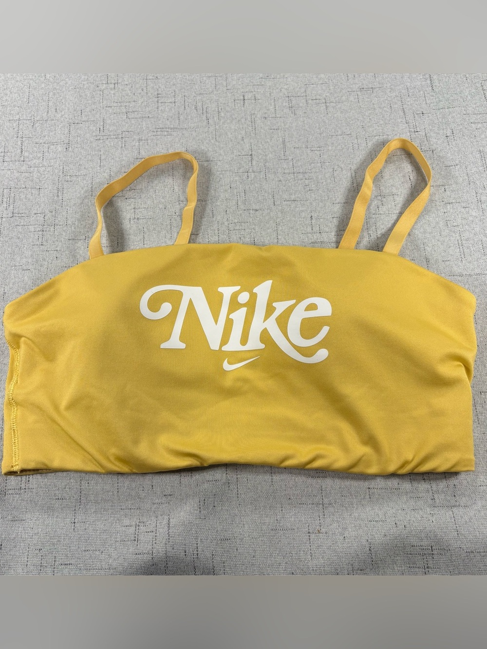 Nike Yellow Sports Bra with Logo